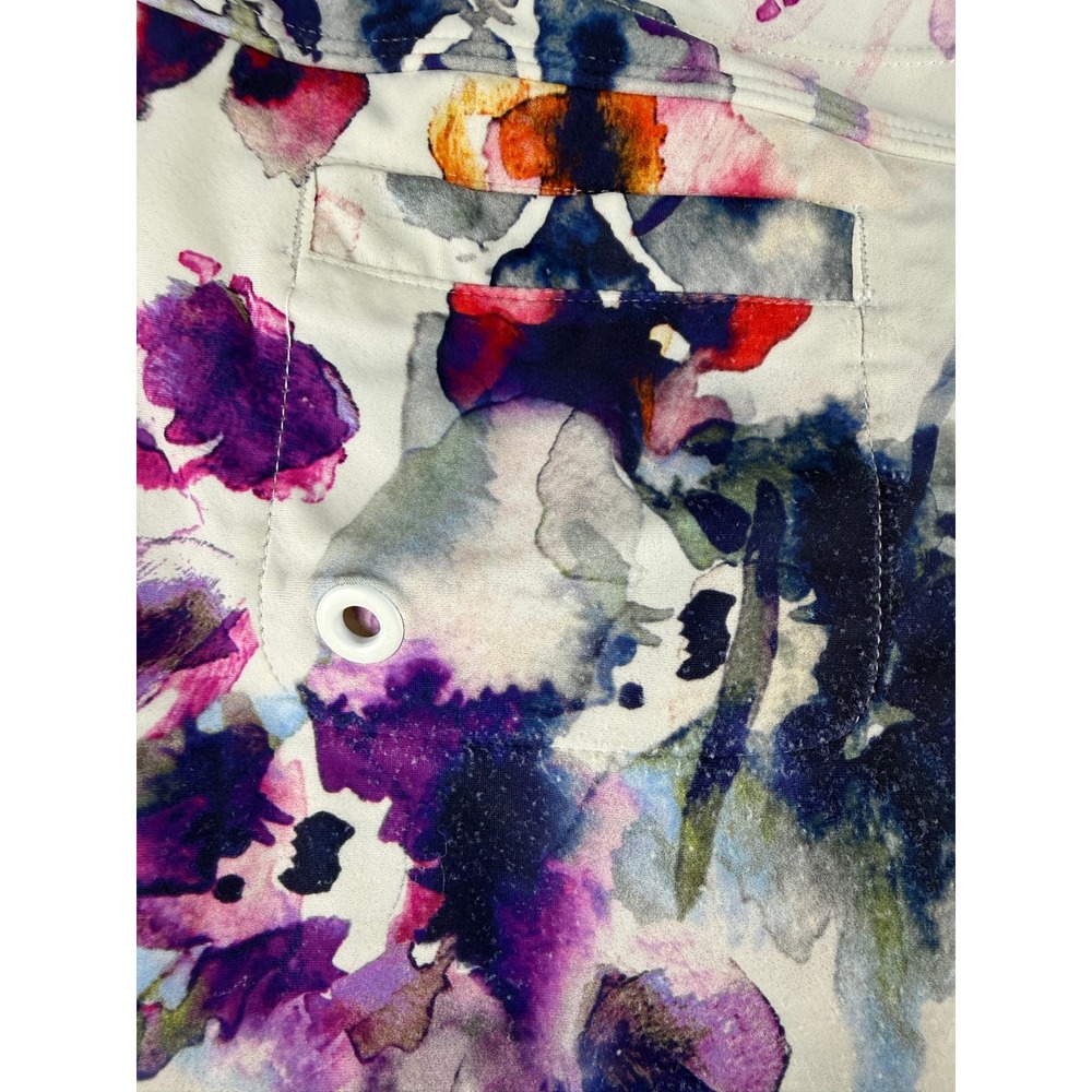 Athleta Womens Watercolor Floral Board Shorts Purple White Size S Swim Shorts - Picture 4 of 10